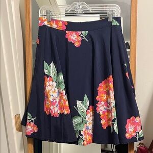 Boden Floral Navy Skirt